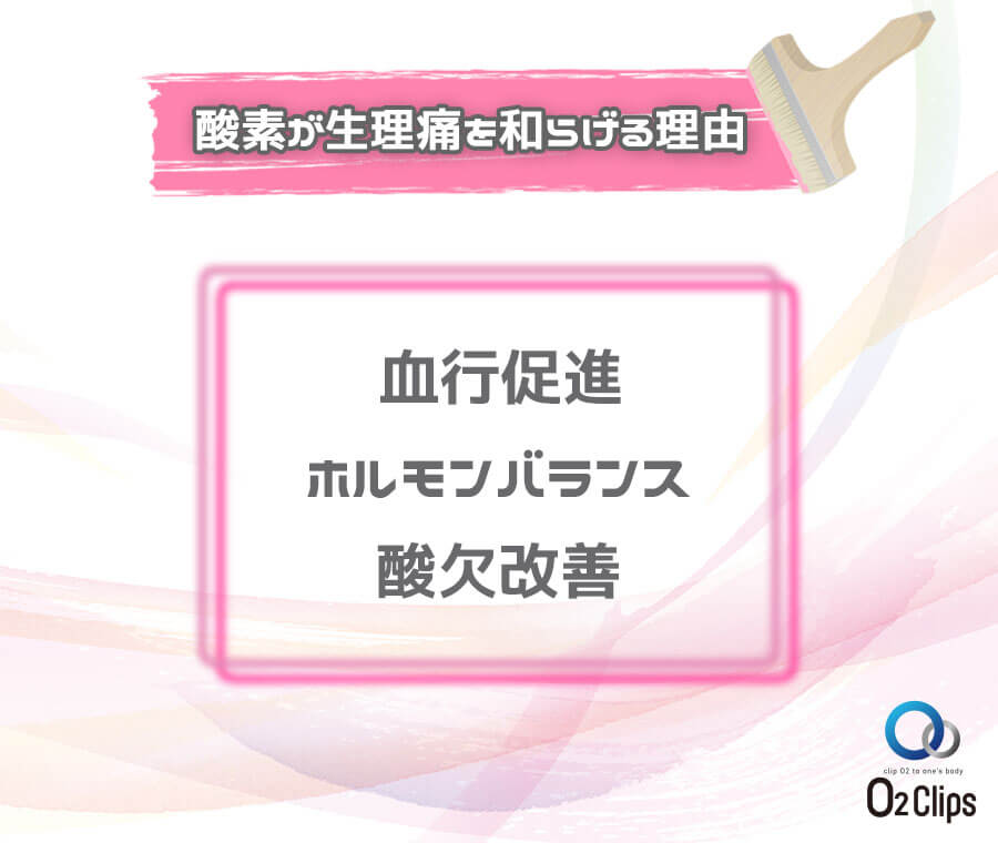 酸素が生理痛を和らげる理由。血行促進・ホルモンバランス・酸欠改善